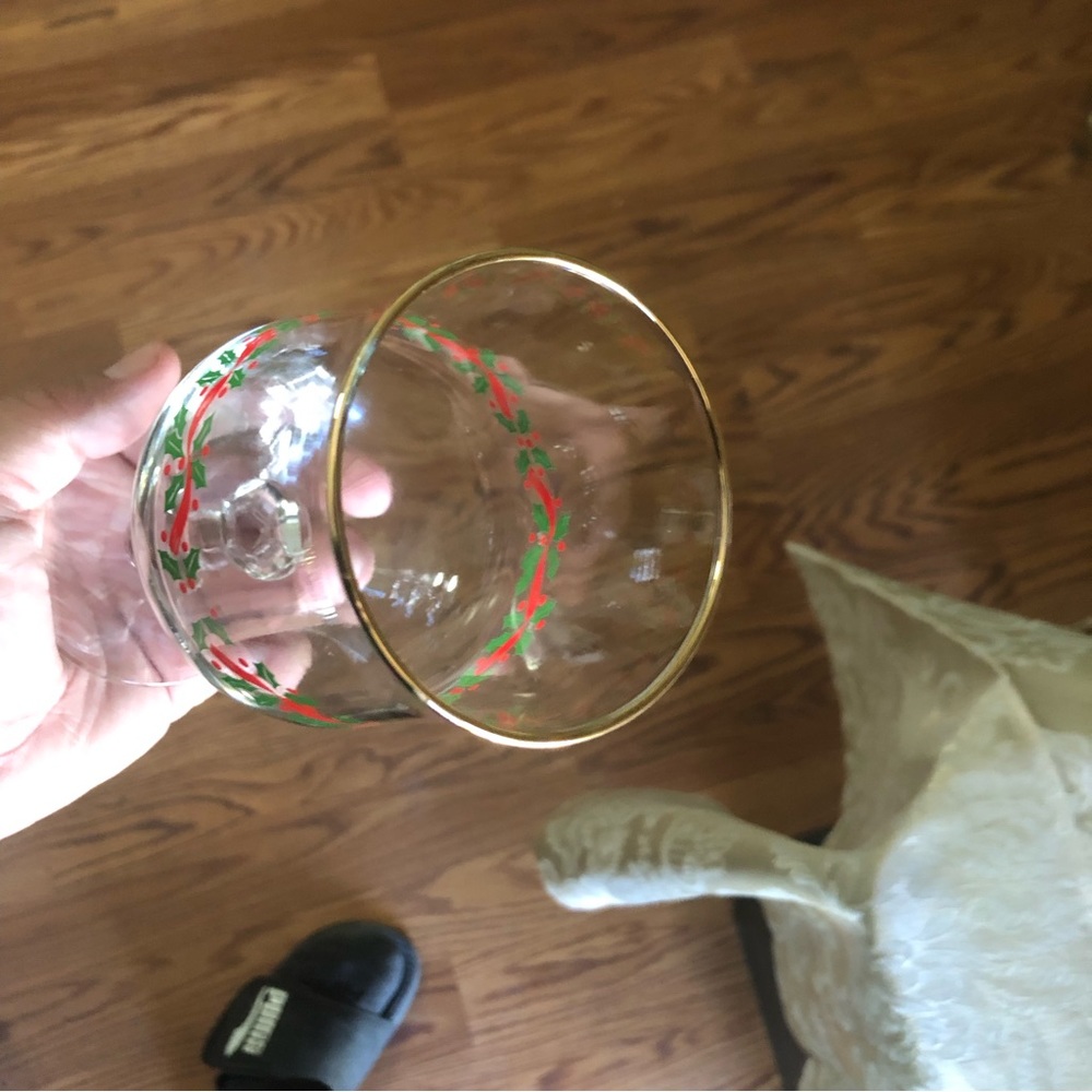 (4) Libbey holiday Xmas 🎄 glass wine/goblets - Picture 7 of 11